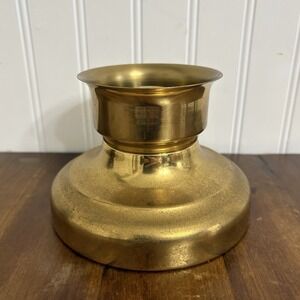 Vtg Copper Craft Brass Hurricane Candle Holder USA MCM Hollywood Regency Patina